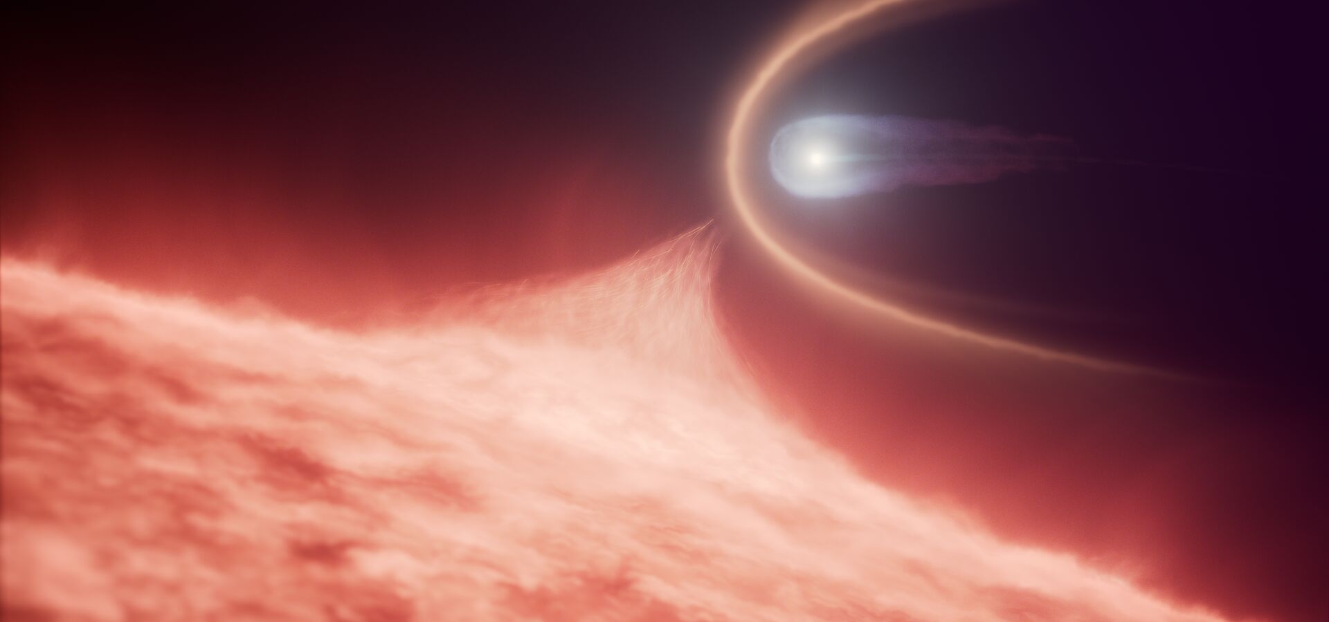 Merging white dwarf remnant (artist impression)
