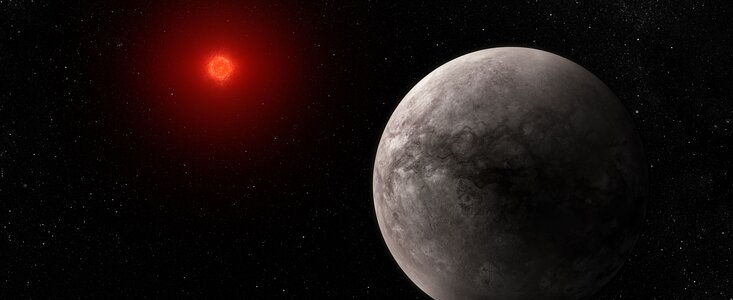 Rocky exoplanet TRAPPIST-1 b (illustration)