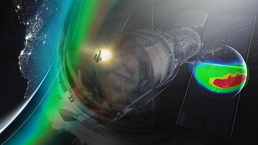 Illustration for Hubblecast 77: Hubble and the Bermuda Triangle of space.