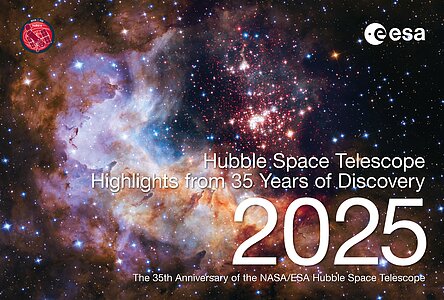 Cover page of the ESA/Hubble 35th anniversary calendar
