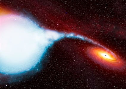 Artist's impression of Cygnus X-1