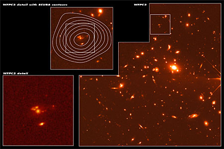 Remote Starburst Galaxy J1/J2 Lensed by Abell 1835