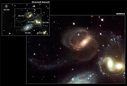 Stephan's Quintet - A Mammoth Cosmic Collision (composite)