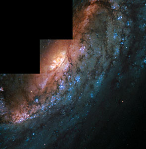 Bar in spiral galaxy NGC 2903 (WFPC2)