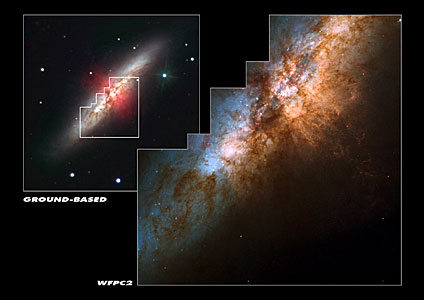 Hubble spies huge clusters of stars formed by ancient encounter