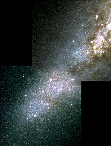 Hubble spies huge clusters of stars formed by ancient encounter