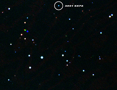 2001 KX76 - the record-breaking asteroid observed with Astrovirtel