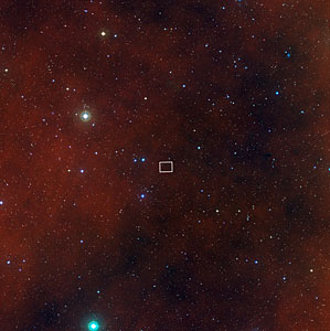 The Lynx Cluster (ground-based view, Digitized Sky Survey 2)