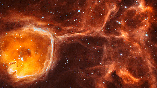 Hubble peers inside a celestial geode
