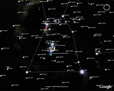 The Sky in Google Earth