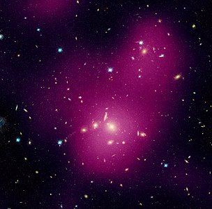 Hubble maps dark matter web in a large galaxy cluster (individual image 1)