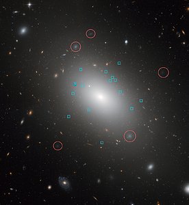 Annotated Hubble image of NGC 1132
