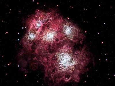 A Young Galaxy Brimming with Star Birth (artist's impression)