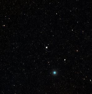 Wide-field view of the region around the Antennae Galaxies (ground-based image)