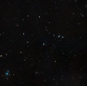 Wide-field view of the Virgo cluster of galaxies (ground-based image)