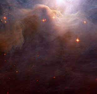 Blushing dusty nebula