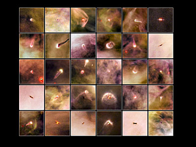 Orion Nebula proplyd atlas