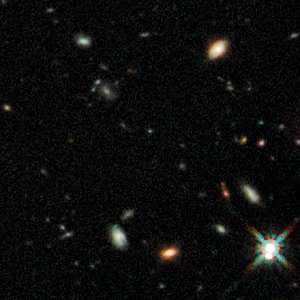 Early galaxies in HUDF WFC3/IR, close up 1