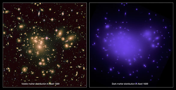 Distribution of light and mass in Abell 1689