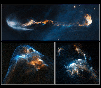 Stellar jets HH 47, HH 34 and HH 2