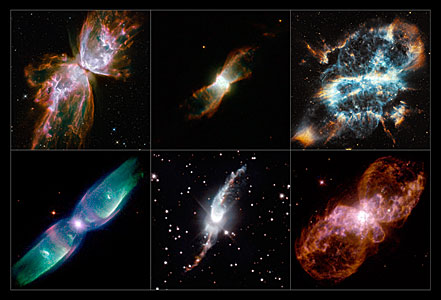 A selection of Hubble’s planetary nebulae