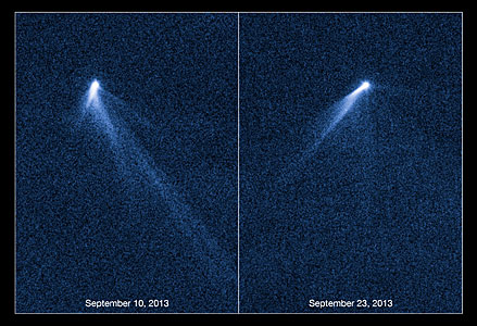 Hubble views extraordinary multi-tailed asteroid P/2013 P5
