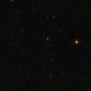 Wide field image of the region around two merging galaxies in SDSS J1531+3414 (ground based telescope)