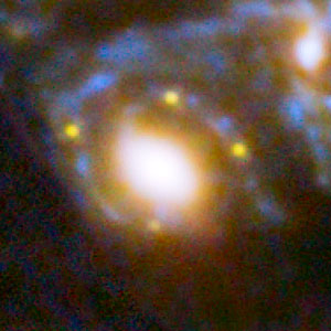 Four supernova images in an Einstein cross