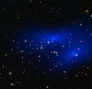 Galaxy cluster MACS J0152.5-2852 with dark matter map