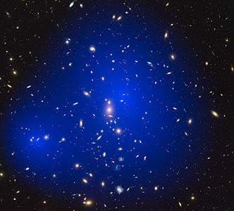 Galaxy cluster ZwCl 1358+62 with dark matter map