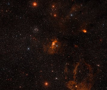 Wide-field image of the Bubble Nebula (ground-based image)