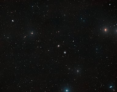 Ground-based view of the sky around the galaxies NGC 1052-DF4 NGC & 1052-DF2