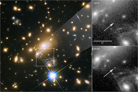 Appearance of the most distant star