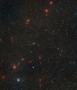 Wide-field image of NGC 3256 (ground-based image)