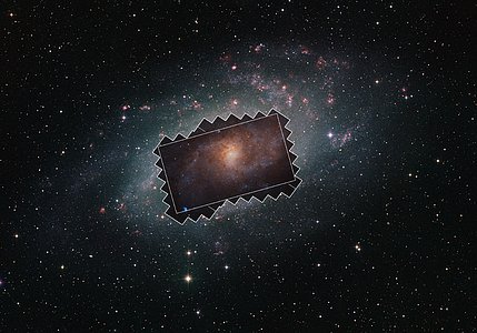 Wide-field view of the Triangulum Galaxy showing the extent of the survey