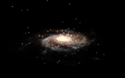 Globular clusters surrounding the Milky Way (artist’s impression)