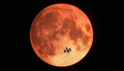 Hubble Observes the Total Lunar Eclipse (Artist’s Impression)