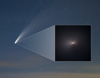 Comet NEOWISE Pullout in Ground-Based Image