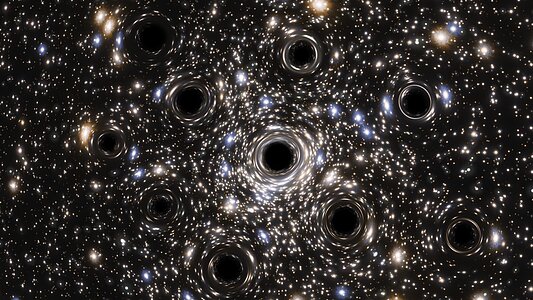 Artist’s Impression of the Black Hole Concentration in NGC 6397