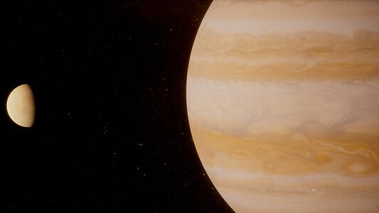 Artist’s Impression of Jupiter and Europa