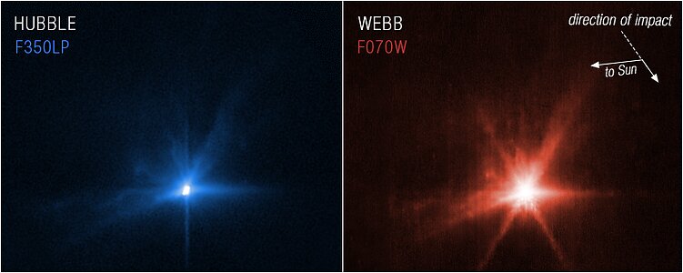 Webb and Hubble Capture Detailed Views of DART Debris (27 September 2022)
