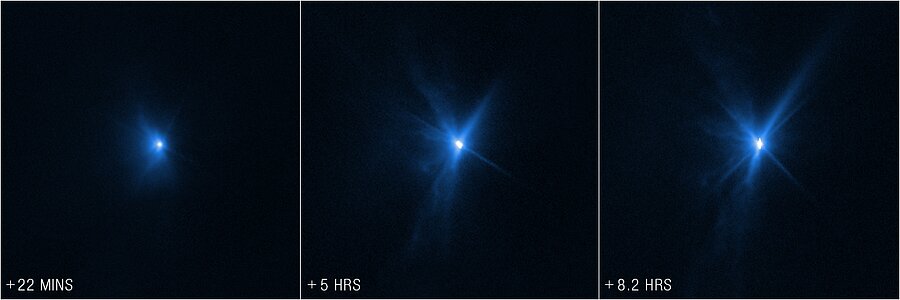 Hubble Captures DART Debris  (27 September 2022)