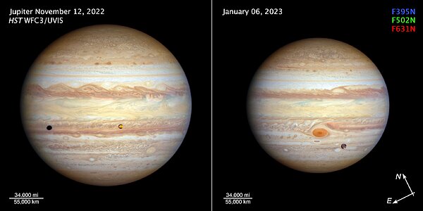 Jupiter (November 2022 and January 2023) compass image