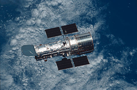 Hubble Space Telescope over Earth