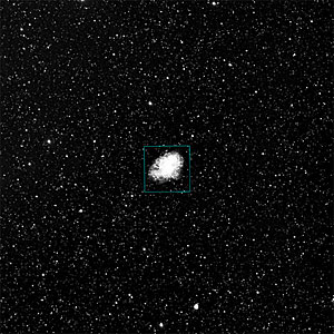 Crab nebula: DSS 1 degree, VLT field outlined
