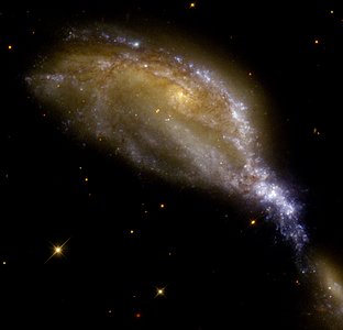 Galaxy collision in NGC 6745