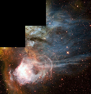 Gaseous streamers flutter in stellar breeze