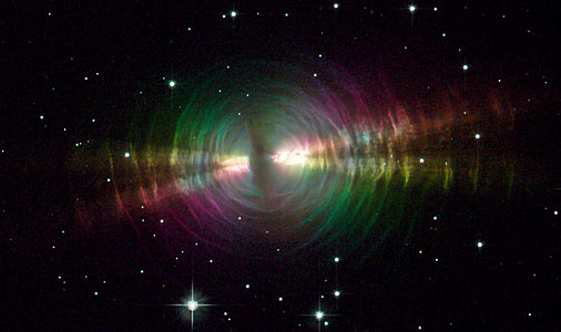 Rainbow image of a dusty star
