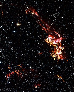Hubble Space Telescope: Kepler's supernova remnant (close-up, visible-light data)