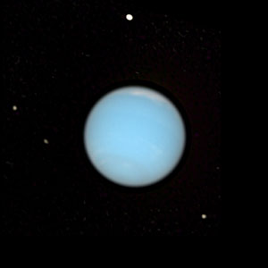 Neptune - natural colour with satellites